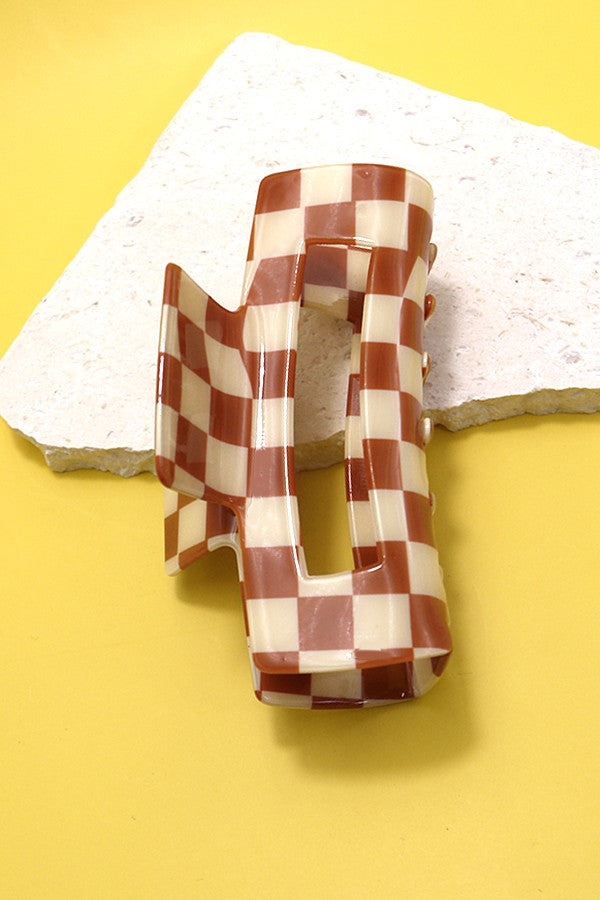 Checked Claw Clips