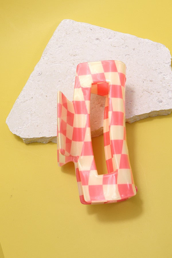 Checked Claw Clips