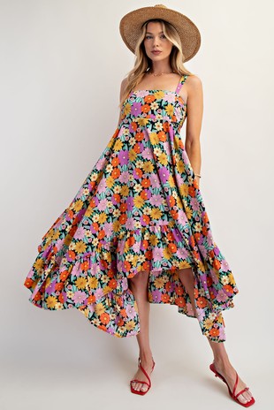 Floral Print Midi Dress