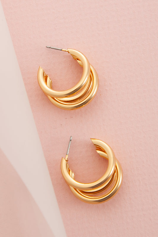 Triple Hoop Earring