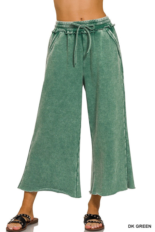 Acid Wash Wide Leg Sweatpants