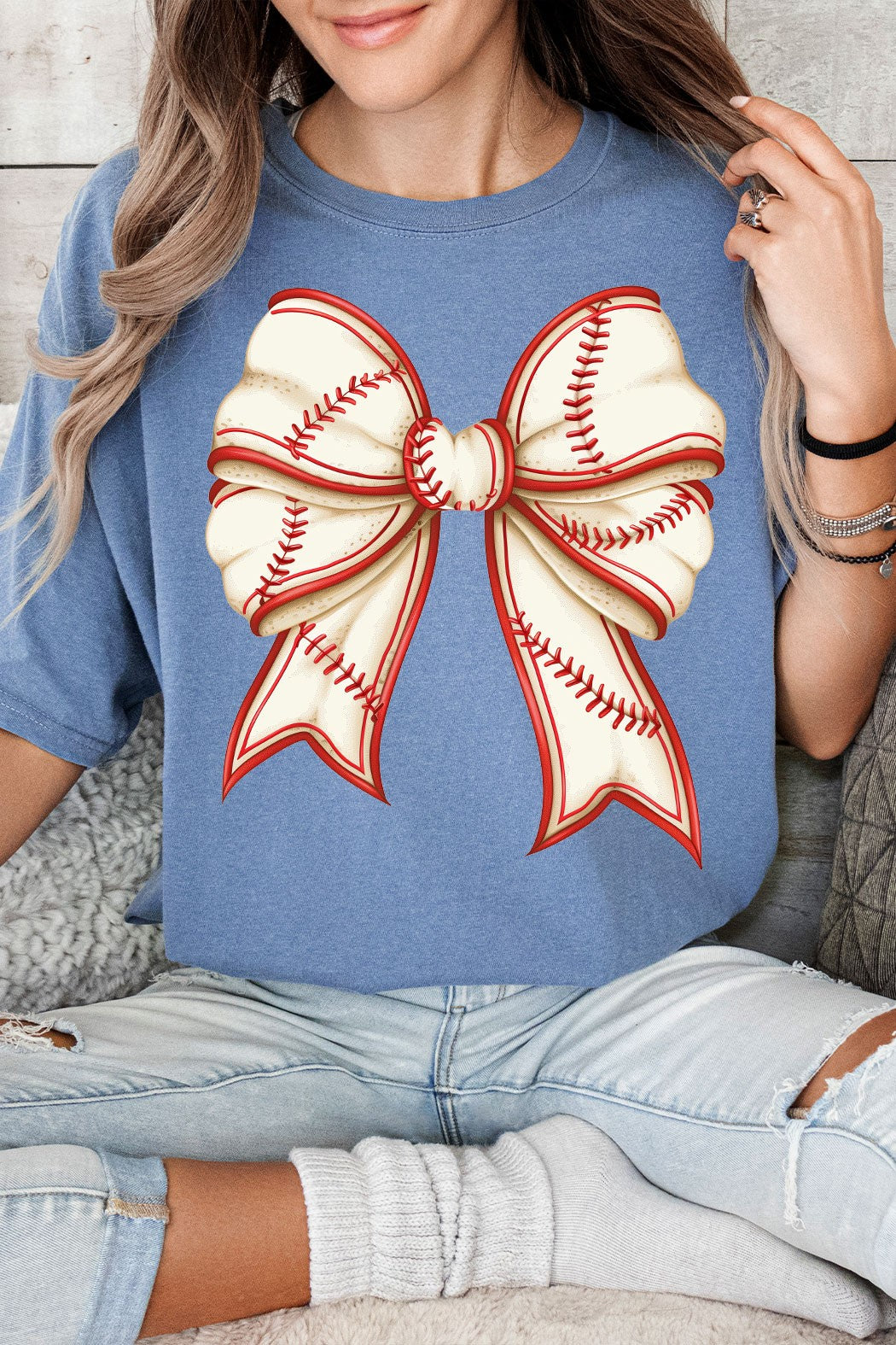 Bows and Baseball Graphic Tee