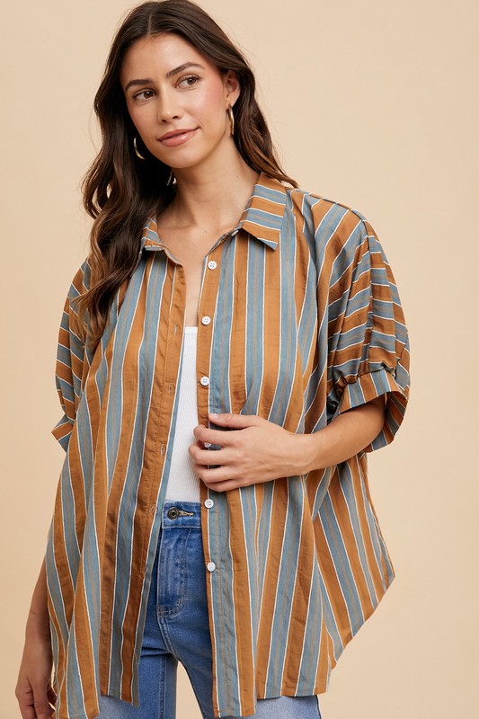 Autumn Stripes Oversized Top