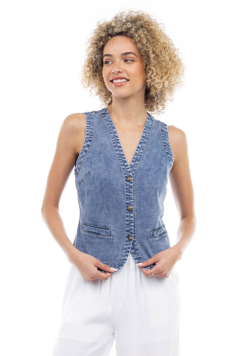 Tencel Denim Vest