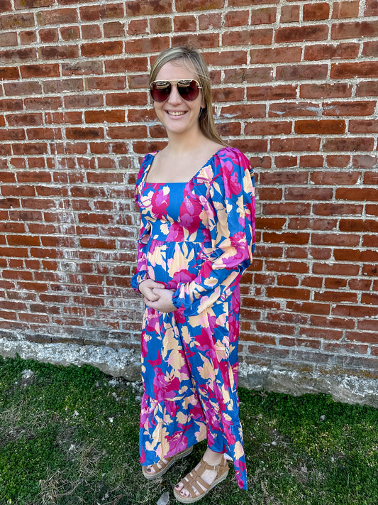 Flirty Floral Midi Dress