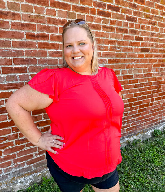 Follow You Anywhere Red Blouse